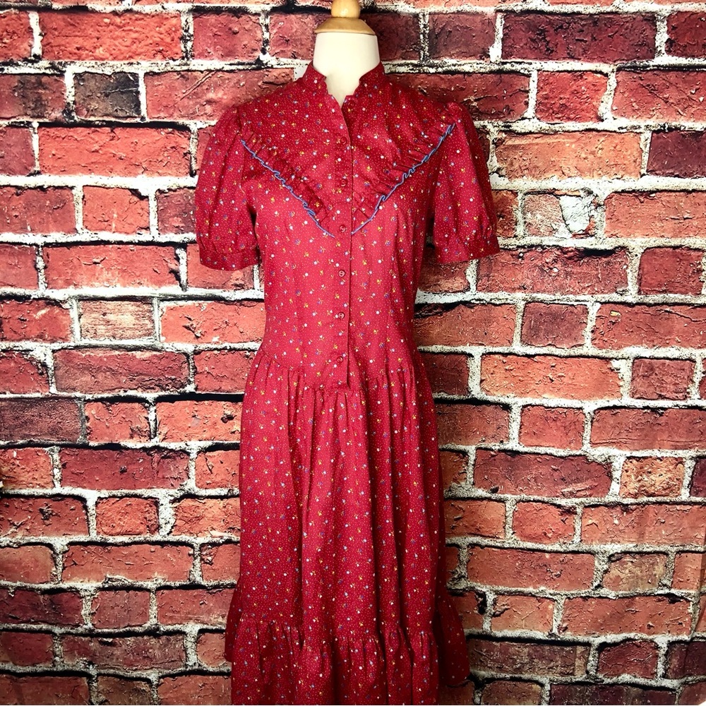 Vintage 1970s prairie dress - Picture 2 of 11